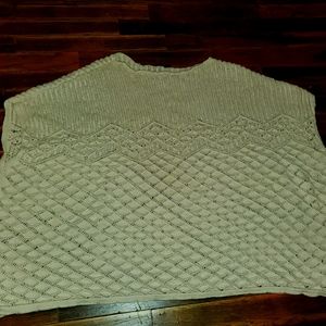 Women's Jeanne Pierre large sweater cream/off white crocheted